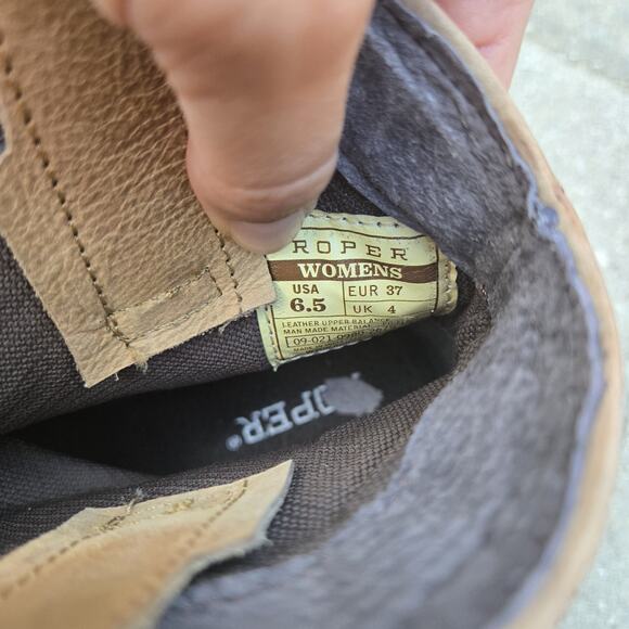 Roper Western Boots Womens 6.5 Ankle Shorty Dusty Brown - Picture 11 of 14